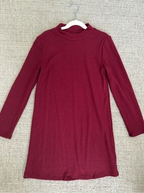 Old Navy - School Dress Burgundy Long Sleeve Knit